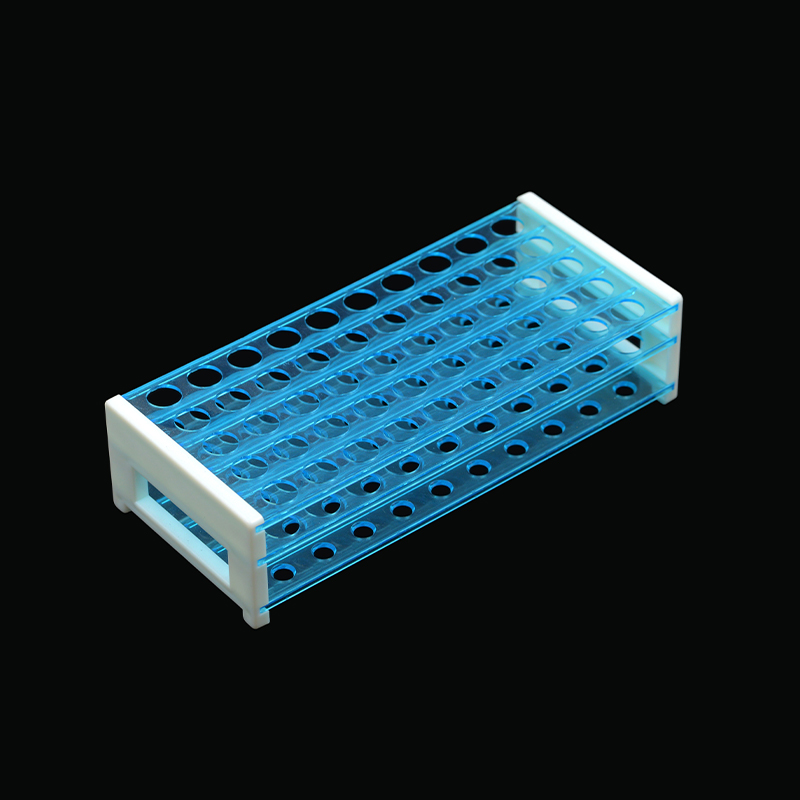 Test Tube Rack 50 well for Ø15-17mm Tube, Detachable, Plastic